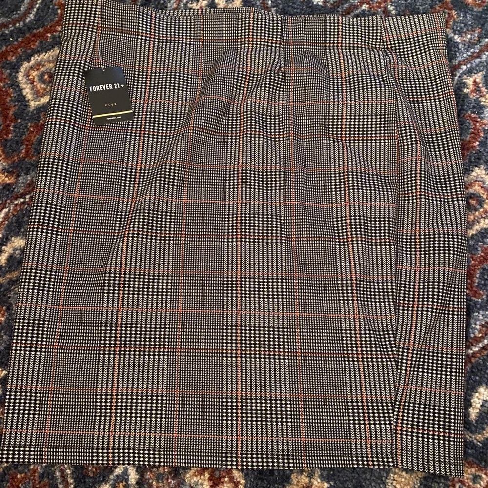 New Forever 21+ Plaid Skirt 3X Holiday